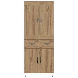 Vysoký bufet Artisanový dub 69,5 x 34 x 180 cm kompozitní dřevo - obrázek 8