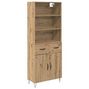 Vysoký bufet 2 pcs Artisanový dub 69,5 x 34 x 180 cm - obrázek 2