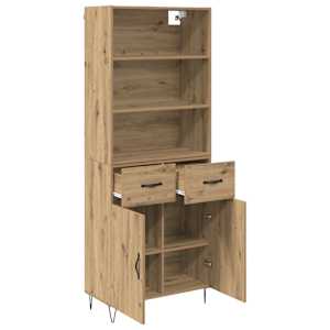 Vysoký bufet 2 pcs Artisanový dub 69,5 x 34 x 180 cm - obrázek 5