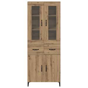 Vysoký bufet Artisanový dub 69,5 x 34 x 180 cm kompozitní dřevo - obrázek 8