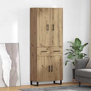 Vysoký bufet 2 pcs Artisanový dub 69,5 x 34 x 180 cm - obrázek 1