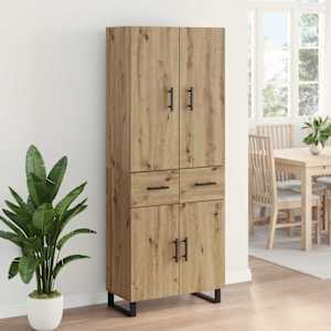 Vysoký bufet 2 pcs Artisanový dub 69,5 x 34 x 180 cm - obrázek 4