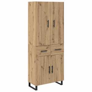 Vysoký bufet 2 pcs Artisanový dub 69,5 x 34 x 180 cm - obrázek 2