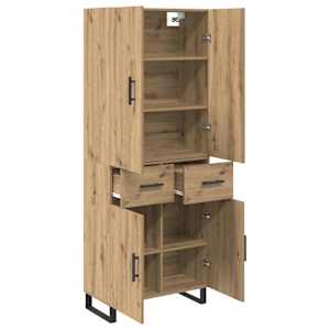 Vysoký bufet 2 pcs Artisanový dub 69,5 x 34 x 180 cm - obrázek 5