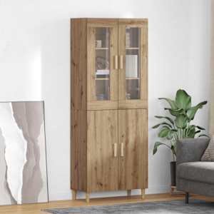 Vysoký bufet Artisanový dub 69,5 x 34 x 180 cm - obrázek 1