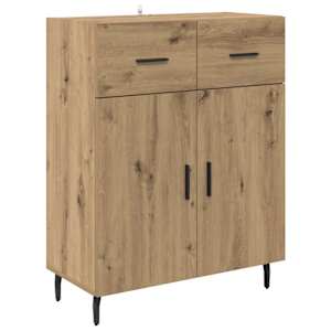 Vysoký bufet 2 pcs Artisanový dub Zpracované dřevo a sklo - obrázek 6