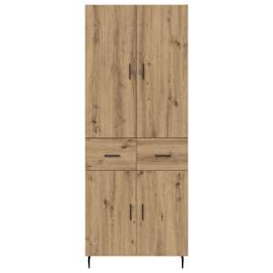 Vysoký bufet 2 pcs Artisanový dub Zpracované dřevo a sklo - obrázek 8