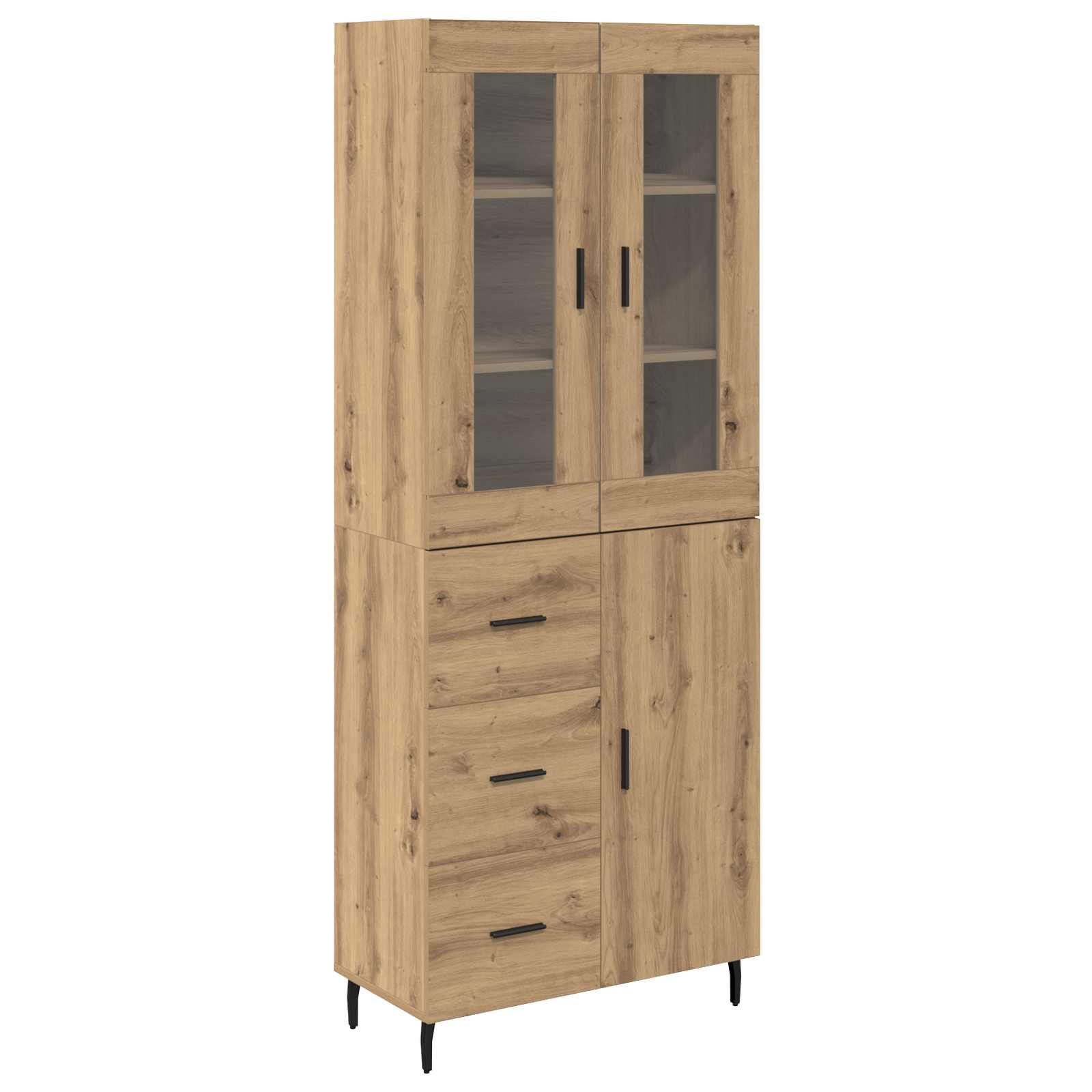 Thumbnail - vidaXL Highboard mit Schubladen 2 pcs Artisan-Eiche Holzwerkstoff
