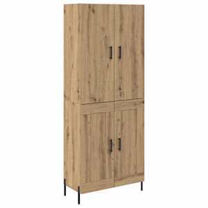 Vysoký bufet Artisanový dub 69,5 x 34 x 180 cm kompozitní dřevo - obrázek 2