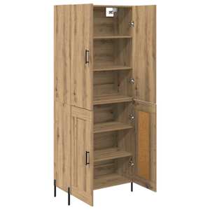 Vysoký bufet Artisanový dub 69,5 x 34 x 180 cm kompozitní dřevo - obrázek 5