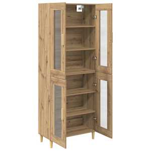 Vysoký bufet Artisanový dub 69,5 x 34 x 180 cm kompozitní dřevo - obrázek 5