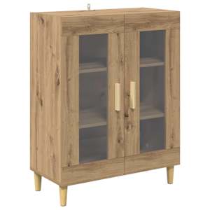 Vysoký bufet Artisanový dub 69,5 x 34 x 180 cm kompozitní dřevo - obrázek 6