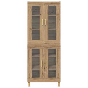 Vysoký bufet Artisanový dub 69,5 x 34 x 180 cm kompozitní dřevo - obrázek 8