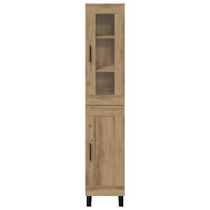 Vysoký bufet Artisanový dub 34,5 x 34 x 180 cm kompozitní dřevo - obrázek 8
