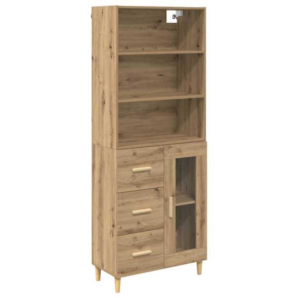 vidaXL K&otilde;rgushein K&auml;sit&ouml;&ouml;puu 69,5 x 34 x 180 cm Tehispuit