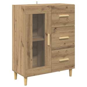 Vysoký bufet Artisanový dub 69,5 x 34 x 180 cm kompozitní dřevo - obrázek 6
