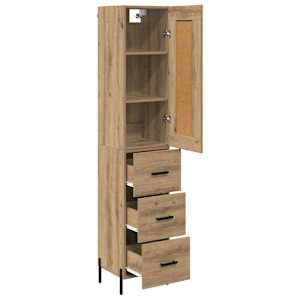Vysoký bufet Artisanový dub 34,5 x 34 x 180 cm kompozitní dřevo - obrázek 5