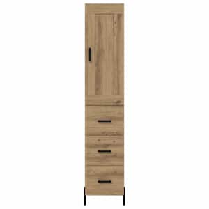 Vysoký bufet Artisanový dub 34,5 x 34 x 180 cm kompozitní dřevo - obrázek 8