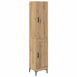 Vysoký bufet Artisanový dub 69,5 x 34 x 180 cm kompozitní dřevo - obrázek 2