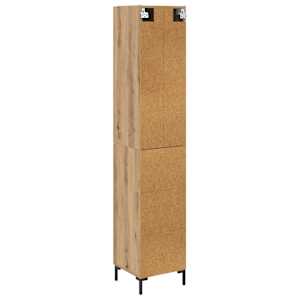 Vysoký bufet Artisanový dub 69,5 x 34 x 180 cm kompozitní dřevo - obrázek 10