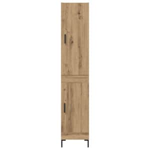 Vysoký bufet Artisanový dub 69,5 x 34 x 180 cm kompozitní dřevo - obrázek 8