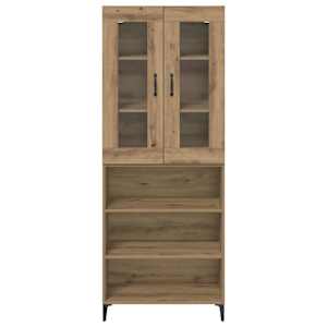 Vysoký bufet Artisanový dub 69,5 x 34 x 180 cm kompozitní dřevo - obrázek 8