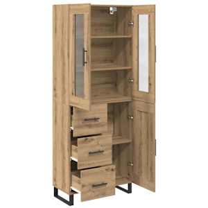 Vysoký bufet 2 ks Artisanový dub 69,5 x 34 x 180 cm - obrázek 5