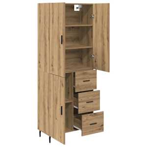 Vysoký bufet se zásuvkou 2 pcs Artisanový dub kompozitní dřevo - obrázek 4