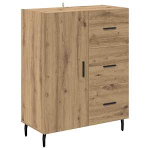 Vysoký bufet se zásuvkou 2 pcs Artisanový dub kompozitní dřevo - obrázek 5