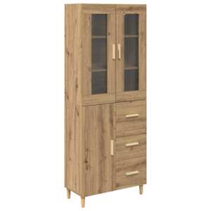 Vysoký bufet Artisanový dub 34,5 x 34 x 180 cm kompozitní dřevo - obrázek 2