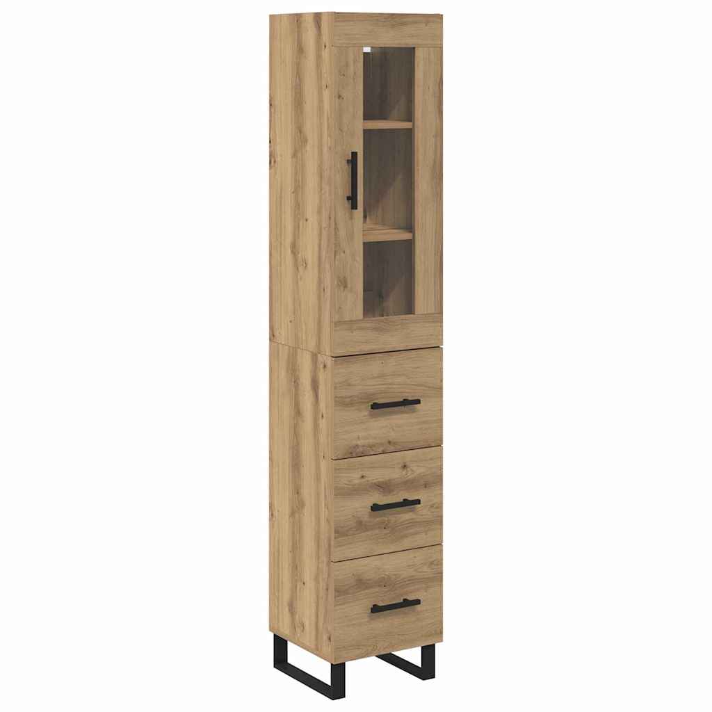 Thumbnail - vidaXL Highboard Artisan-Eiche 34,5 x 34 x 180 cm Holzwerkstoff
