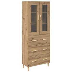 Vysoký bufet se zásuvkou Artisanový dub 69,5 x 34 x 180 cm - obrázek 2