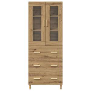 Vysoký bufet se zásuvkou Artisanový dub 69,5 x 34 x 180 cm - obrázek 8