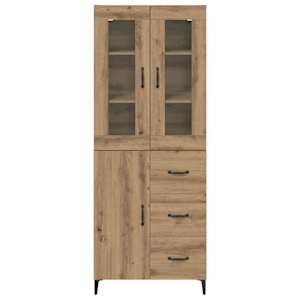 Vysoký bufet Artisanový dub 69,5 x 34 x 180 cm kompozitní dřevo - obrázek 6