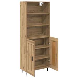 Vysoký bufet 2 pcs Artisanový dub 69,5 x 32,5 x 180 cm - obrázek 5