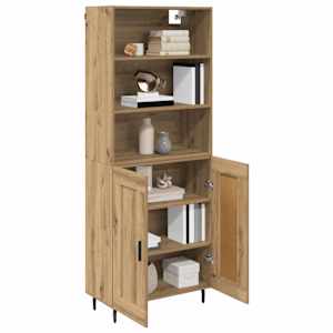 Vysoký bufet 2 pcs Artisanový dub 69,5 x 32,5 x 180 cm - obrázek 3