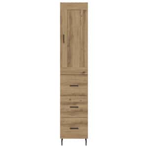 Vysoký bufet Artisanový dub 34,5 x 34 x 180 cm kompozitní dřevo - obrázek 8