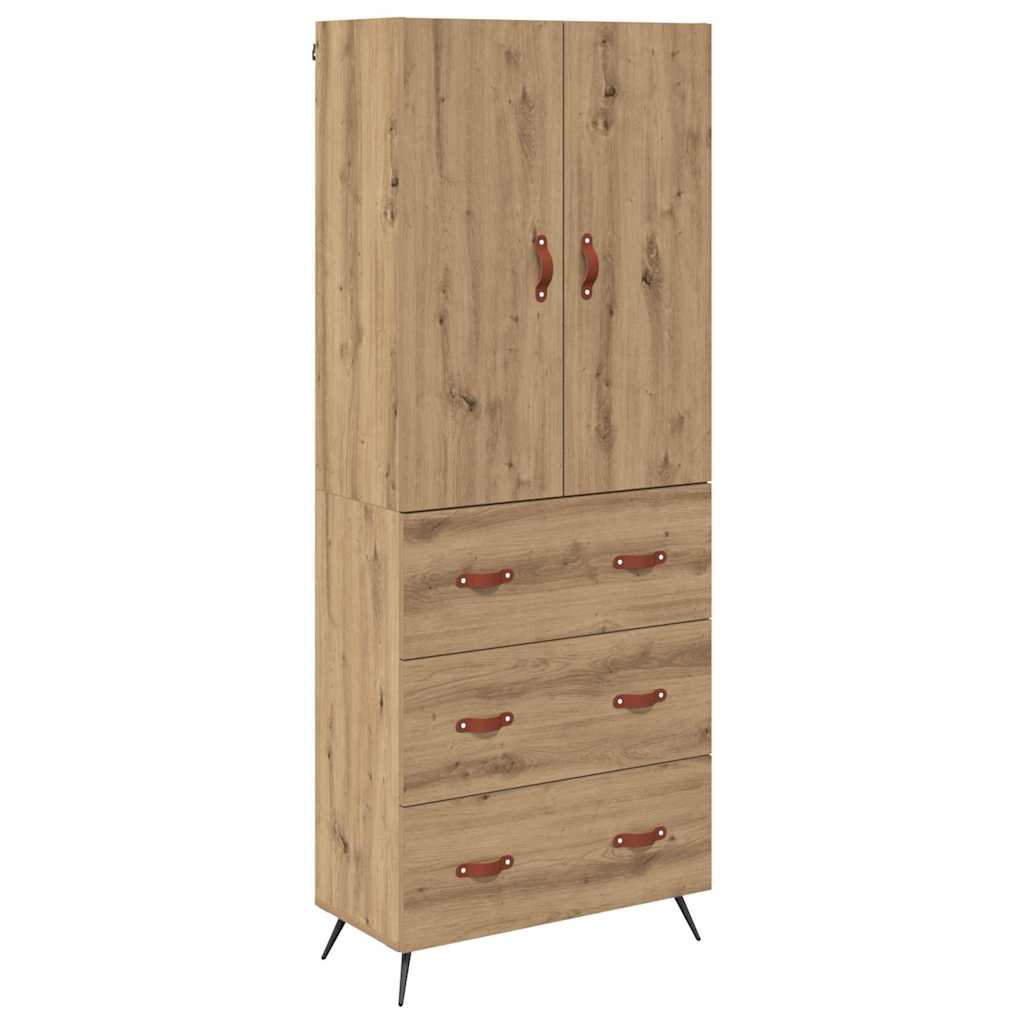Thumbnail - vidaXL Highboard Artisan-Eiche 69,5 x 34 x 180 cm Holzwerkstoff
