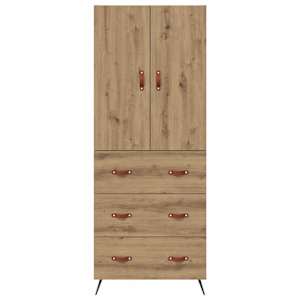 Vysoký bufet Artisanový dub 69,5 x 34 x 180 cm kompozitní dřevo - obrázek 8