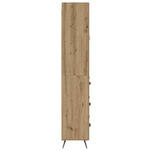 Vysoký bufet Artisanový dub 69,5 x 34 x 180 cm kompozitní dřevo - obrázek 9
