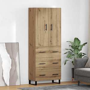 Vysoký bufet 2 pcs Artisanový dub 69,5 x 34 x 180 cm - obrázek 1