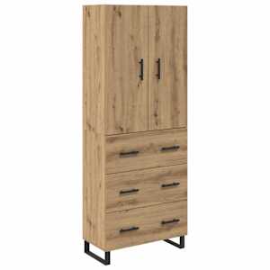Vysoký bufet 2 pcs Artisanový dub 69,5 x 34 x 180 cm - obrázek 2
