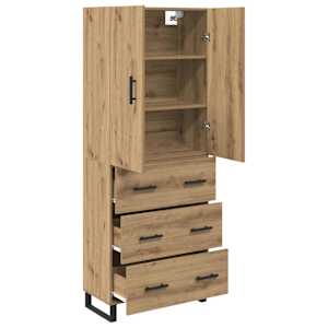 Vysoký bufet 2 pcs Artisanový dub 69,5 x 34 x 180 cm - obrázek 5