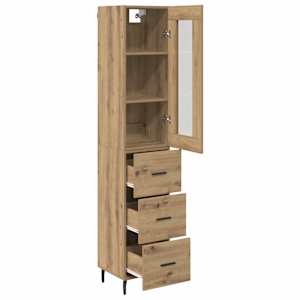 Vysoký bufet Artisanový dub 34,5 x 34 x 180 cm kompozitní dřevo - obrázek 5