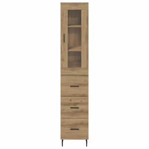 Vysoký bufet Artisanový dub 34,5 x 34 x 180 cm kompozitní dřevo - obrázek 8