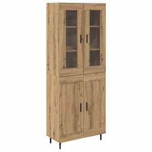 Vysoký bufet 2 pcs Artisanový dub kompozitní dřevo - obrázek 2