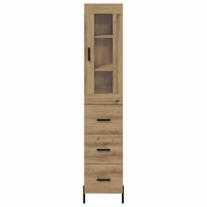 Vysoký bufet Artisanový dub 34,5 x 34 x 180 cm kompozitní dřevo - obrázek 8