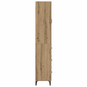 Vysoký bufet Artisanový dub 69,5 x 34 x 180 cm kompozitní dřevo - obrázek 8
