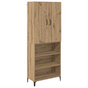 Vysoký bufet Artisanový dub 69,5 x 34 x 180 cm kompozitní dřevo - obrázek 2
