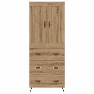 Vysoký bufet Artisanový dub 69,5 x 34 x 180 cm kompozitní dřevo - obrázek 8